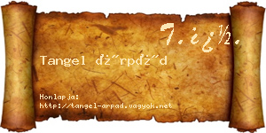 Tangel Árpád névjegykártya
